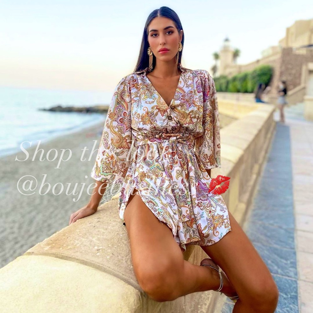 ZARA BNWT Flowy Printed Shirt Dress - Picture 5 of 10
